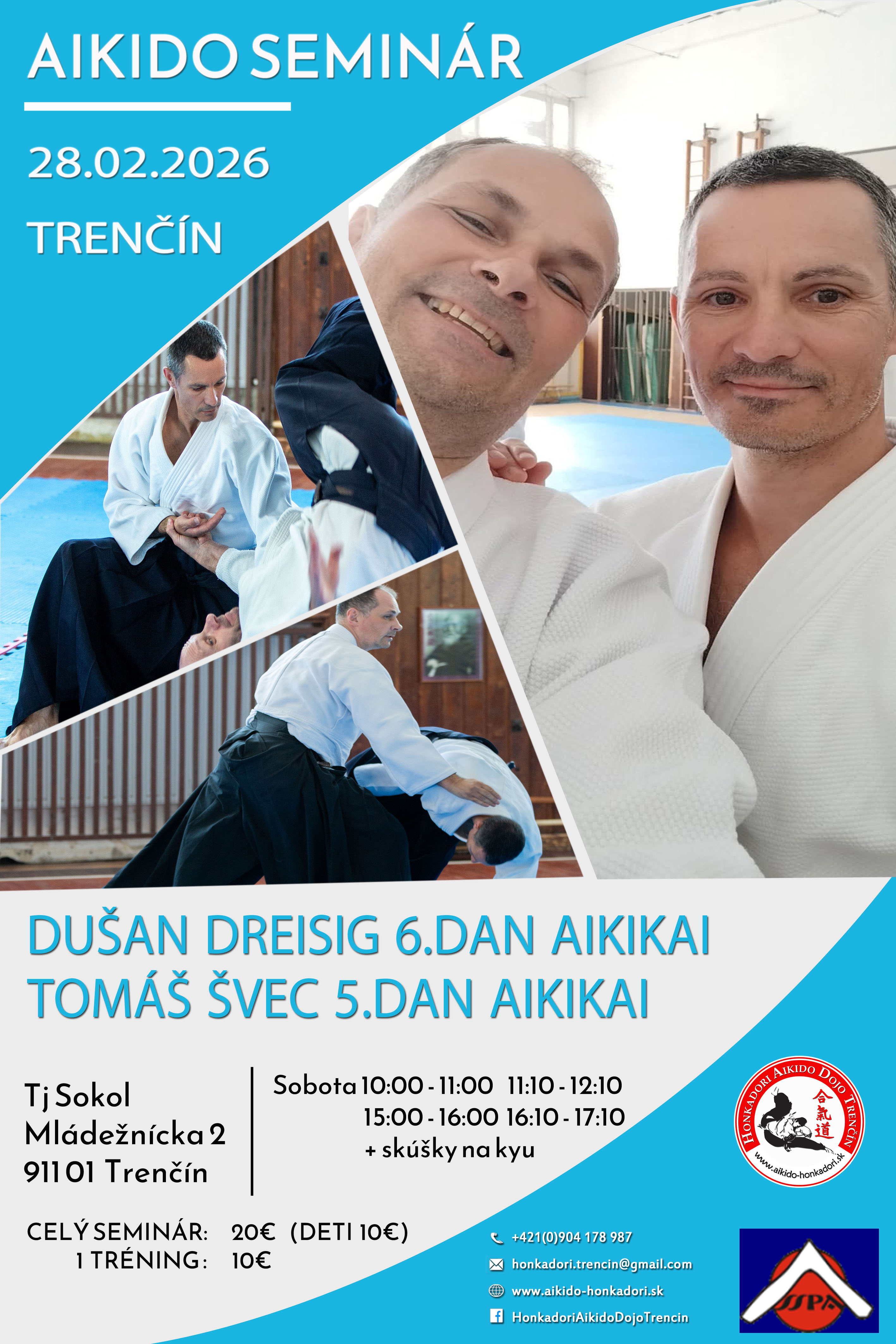 Aikidó seminár pod vedením Dušana Dreisiga a Tomáša Šveca